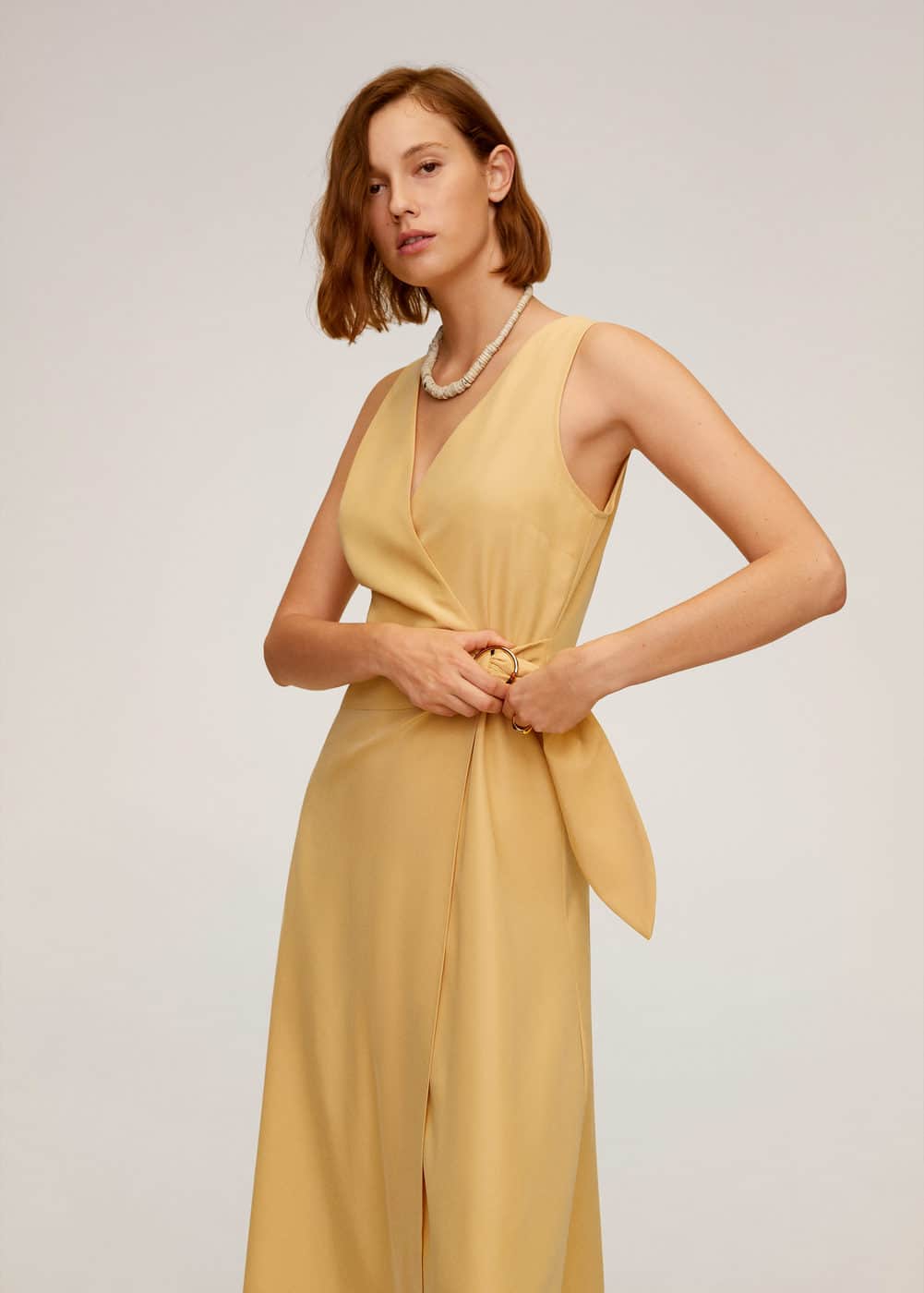 m-cala:vestido cruzado modal