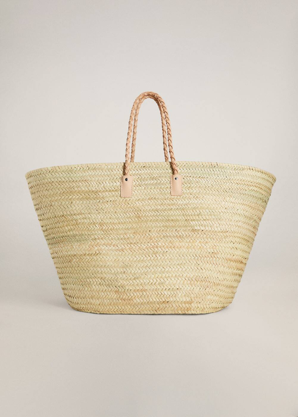 Straw maxi basket bag