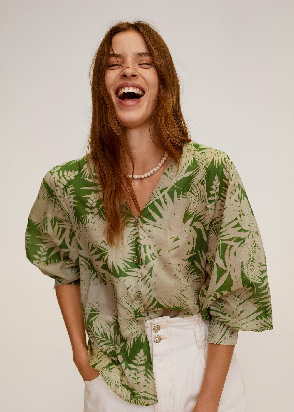 m-kai:blusa estampado tropical