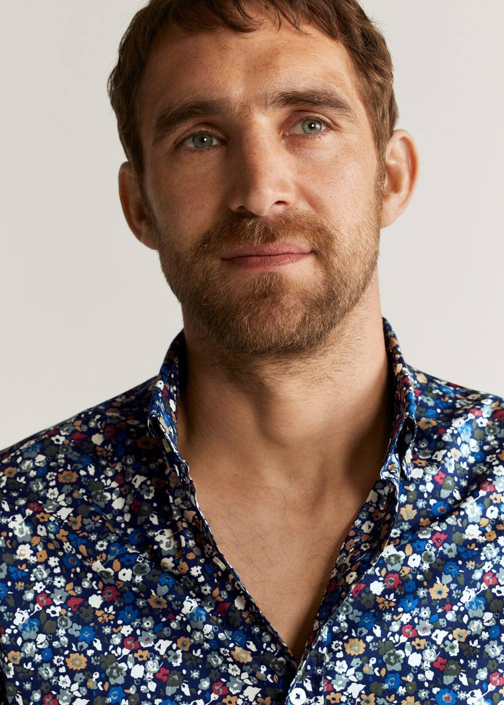 Chemise Slim fit Fleurs Homme MANGO OUTLET France