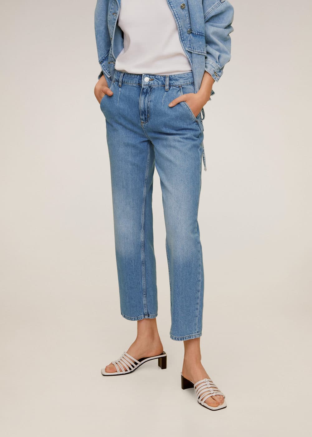 m-chino:jeans pinzas crop