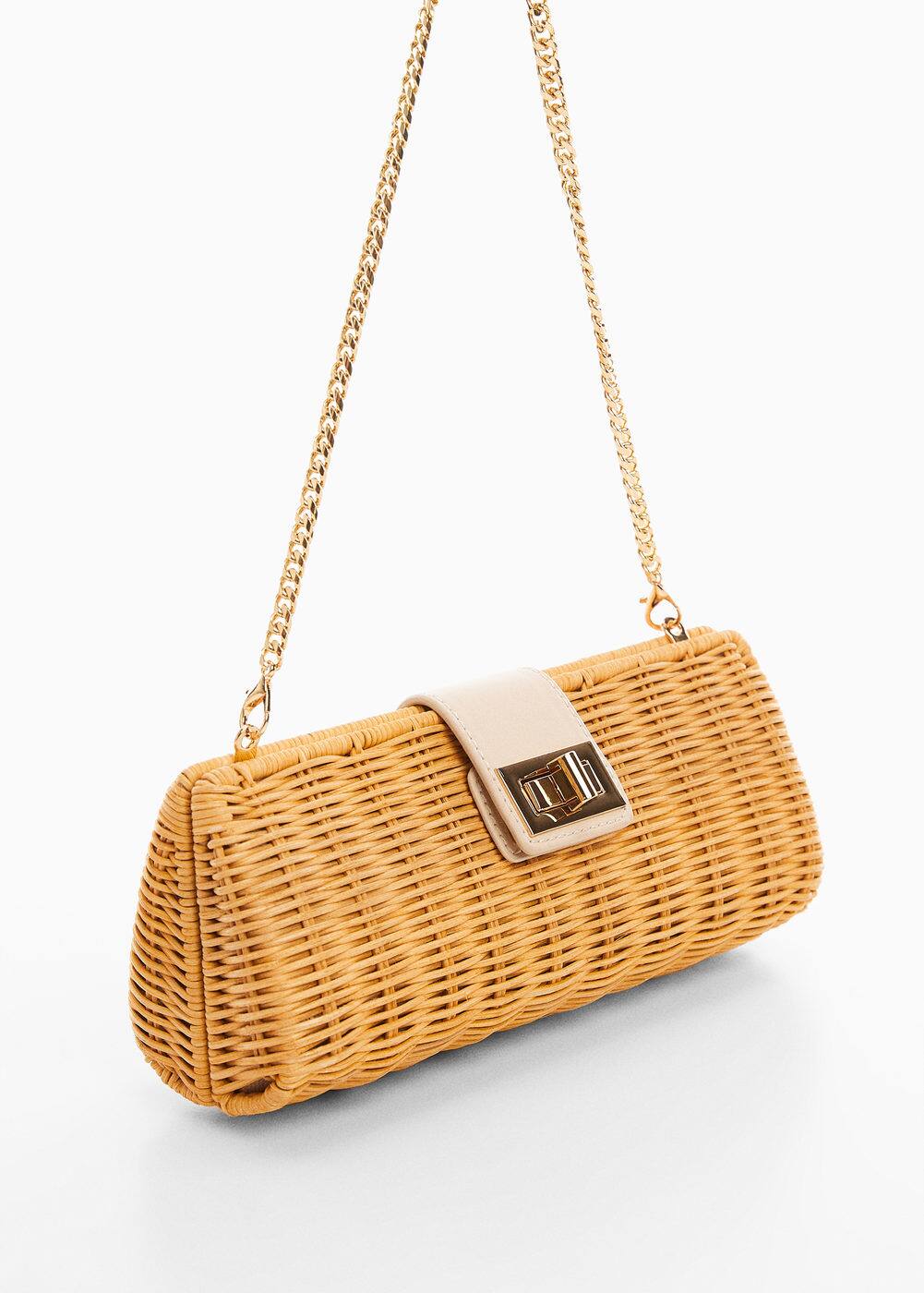 Sac pochette rotin Femme Mango Rwanda
