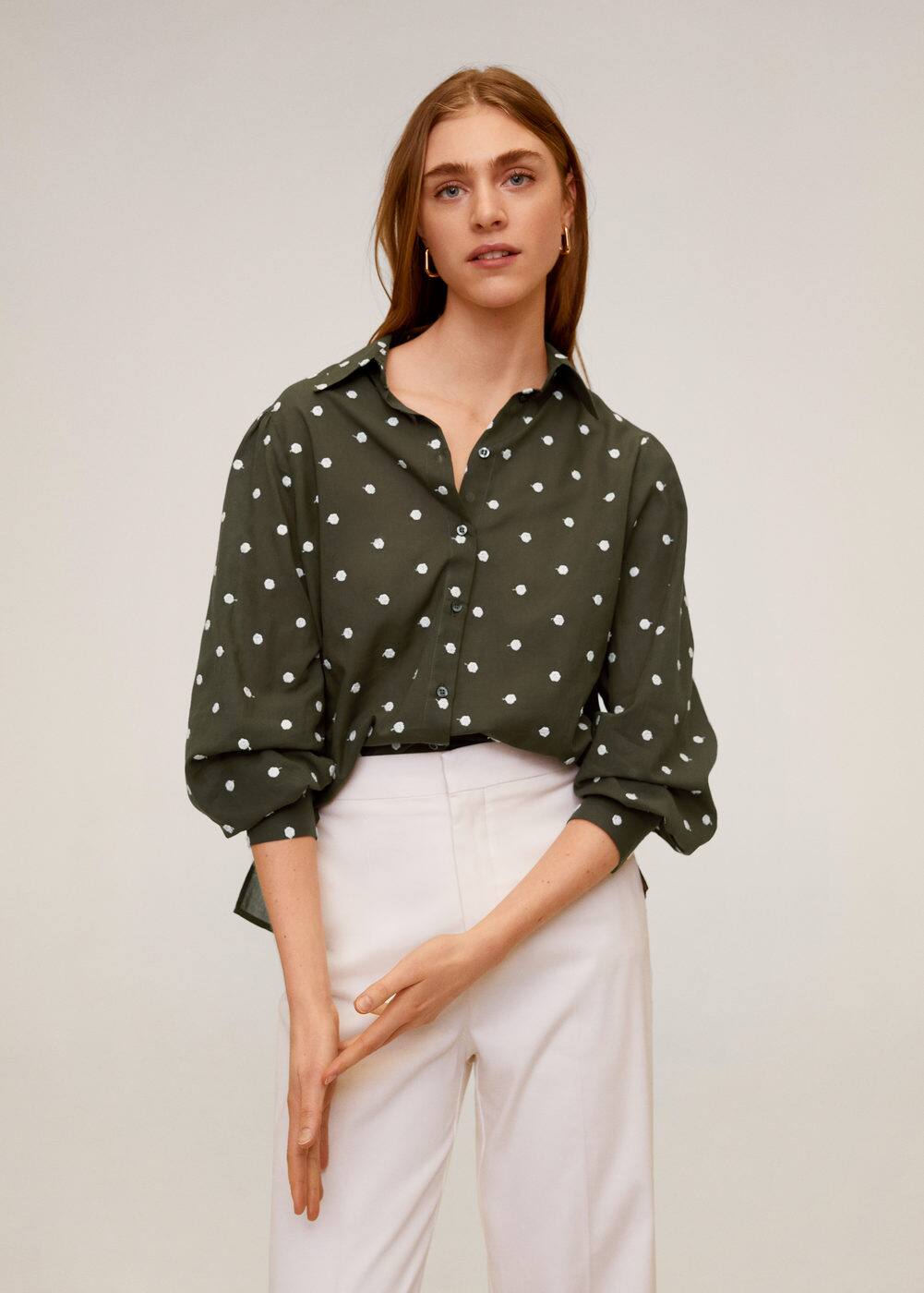 m-topu:camisa algodon bordada