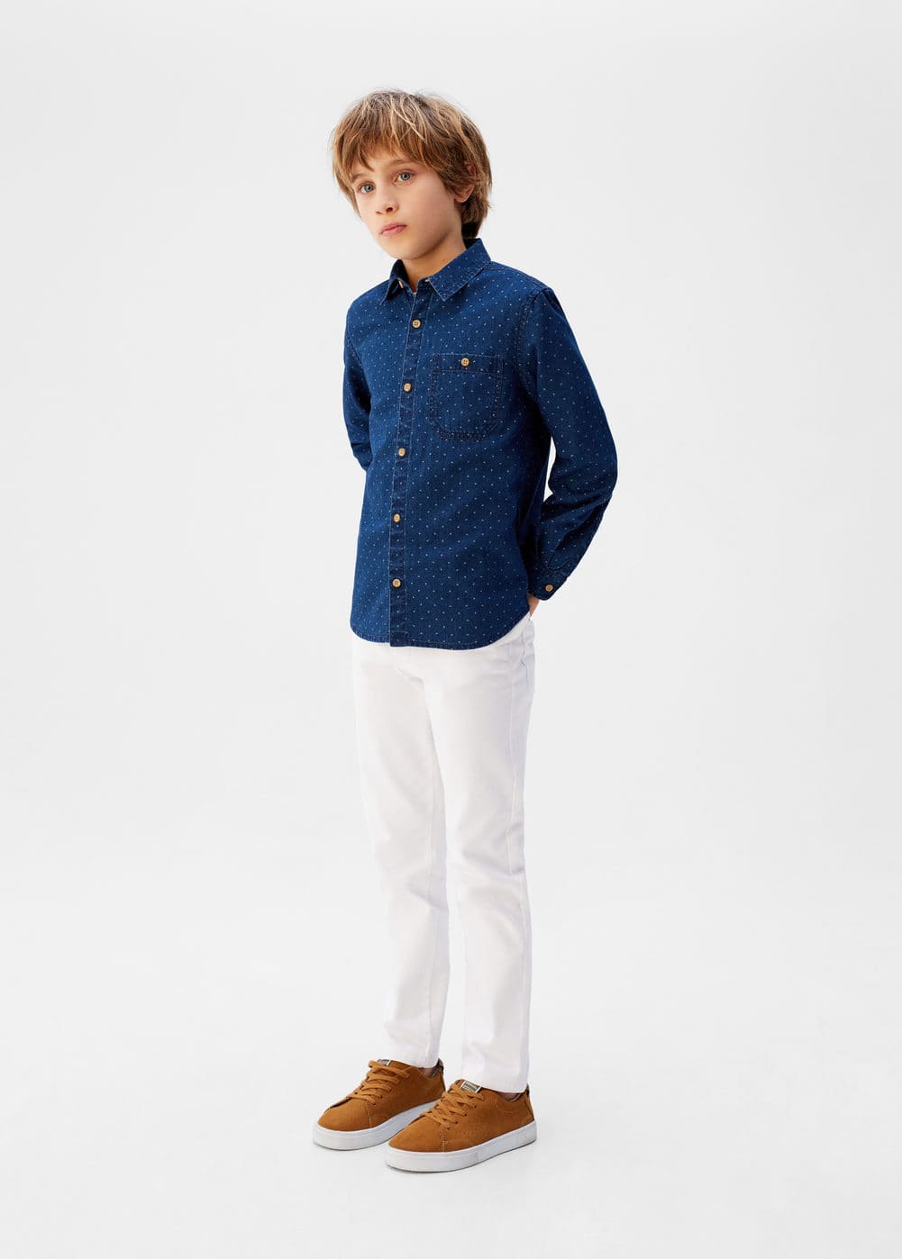o-ink:camisa denim estampada