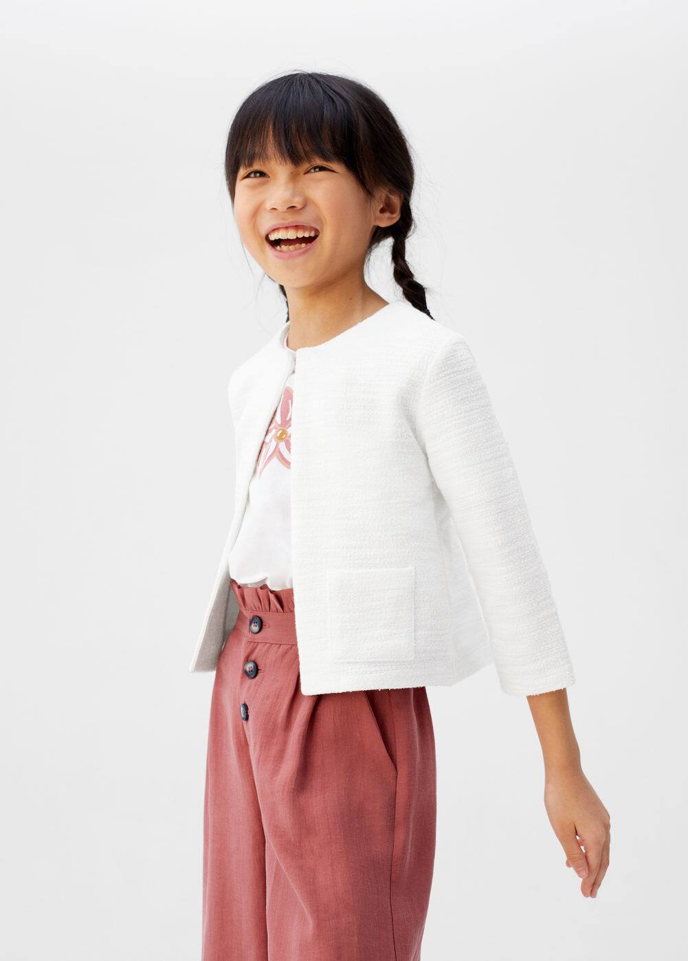 a-coco:cardigan tweed bolsillos