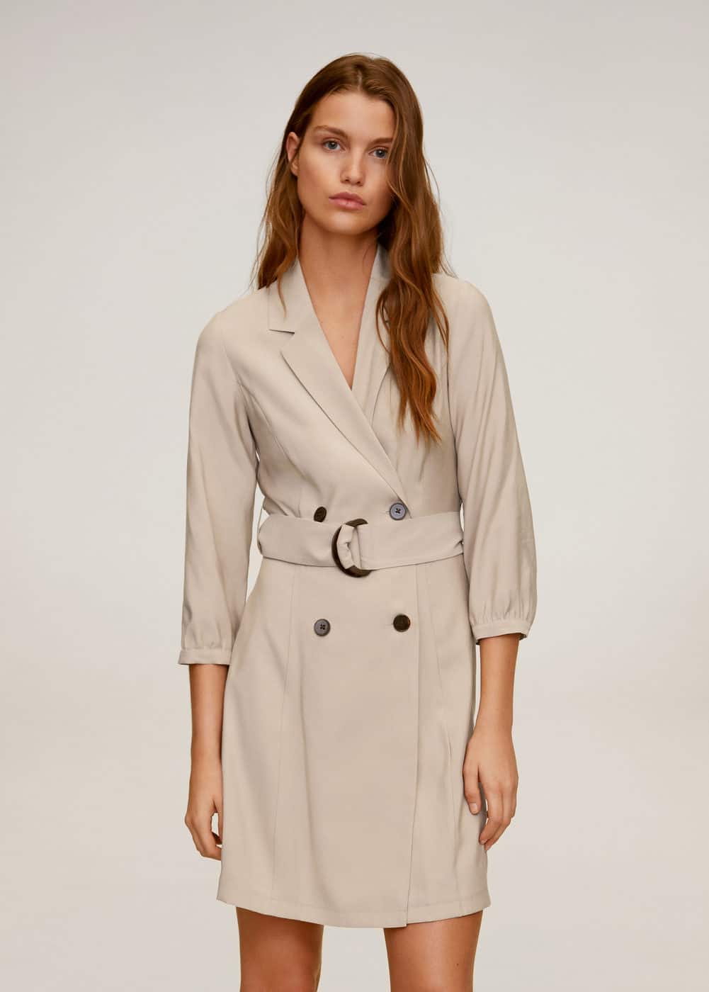 m-tuxedo:vestido cruzado botones