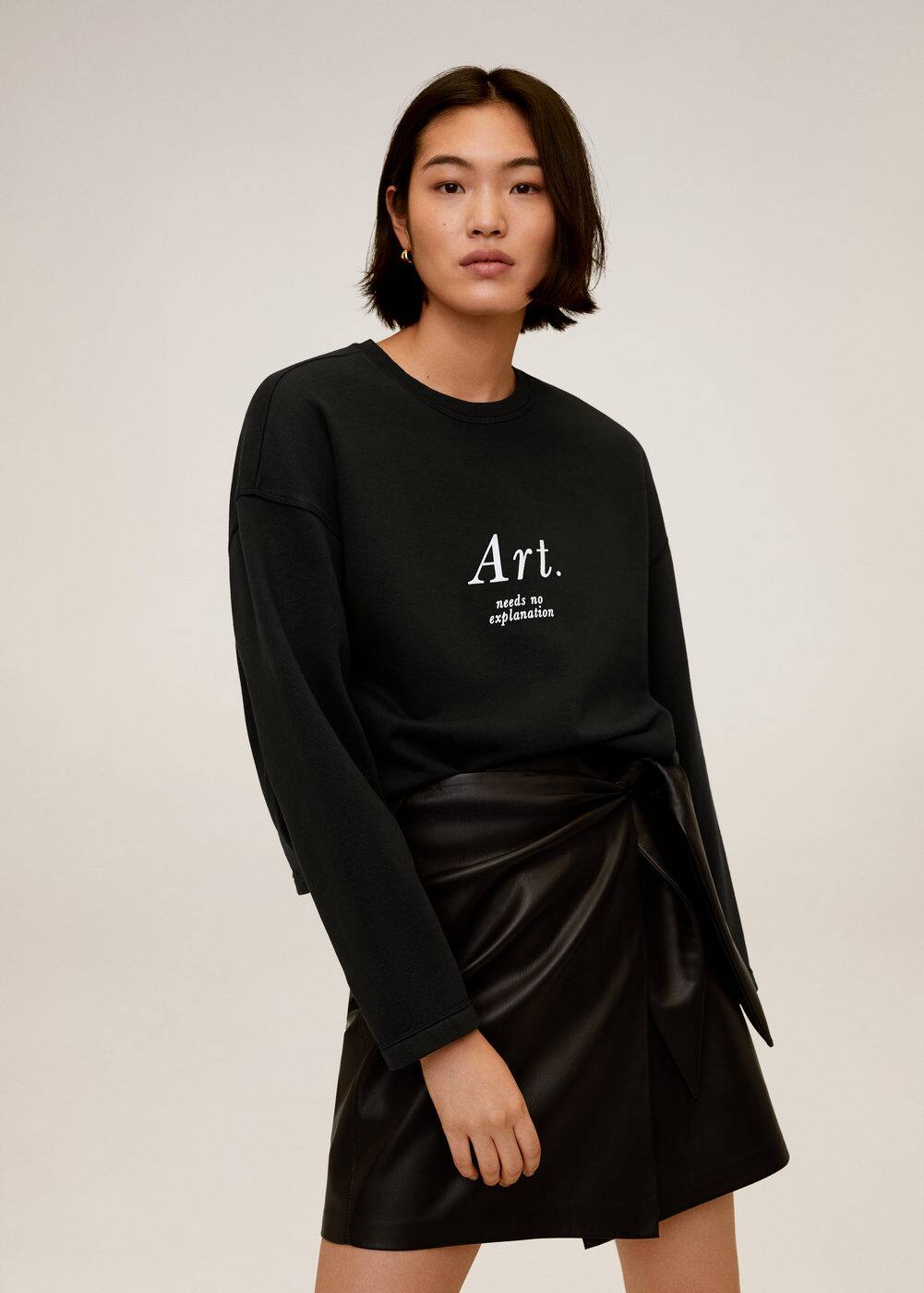 m-washed:sudadera mensaje estampado