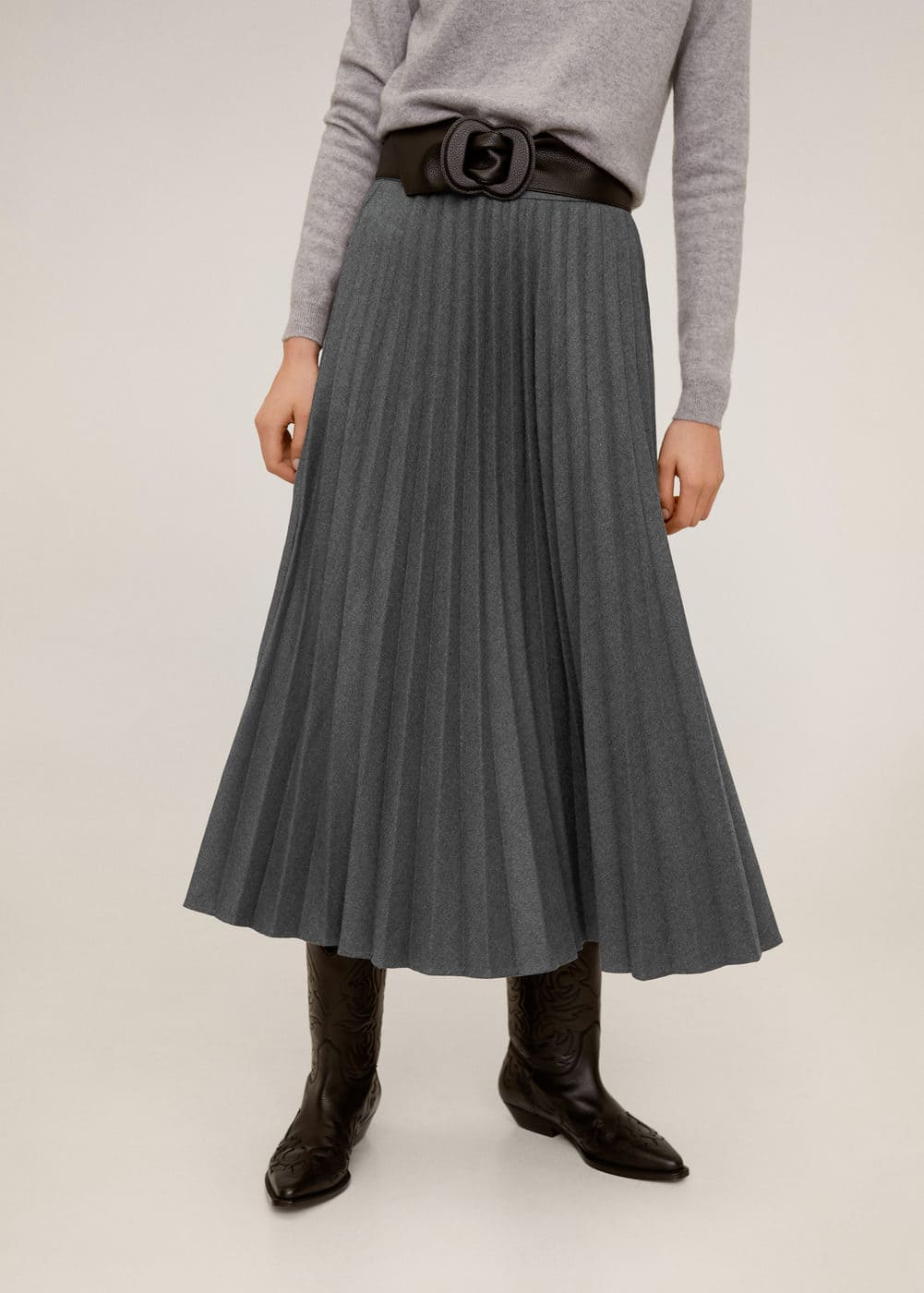 m-wooly:falda midi plisada