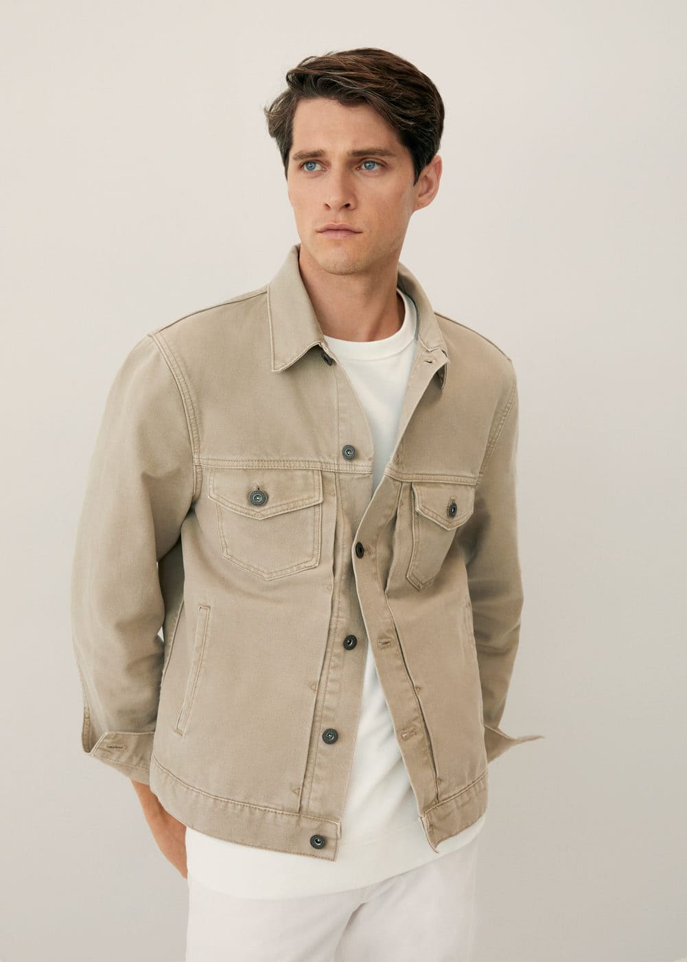 Mens Denim Jacket Beige at Brianna Fornachon blog