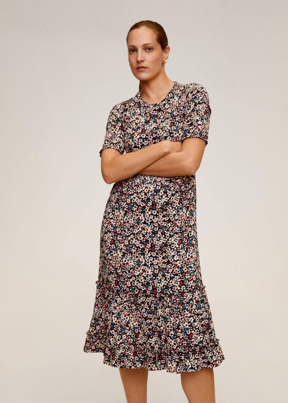m-astri:vestido estampado midi