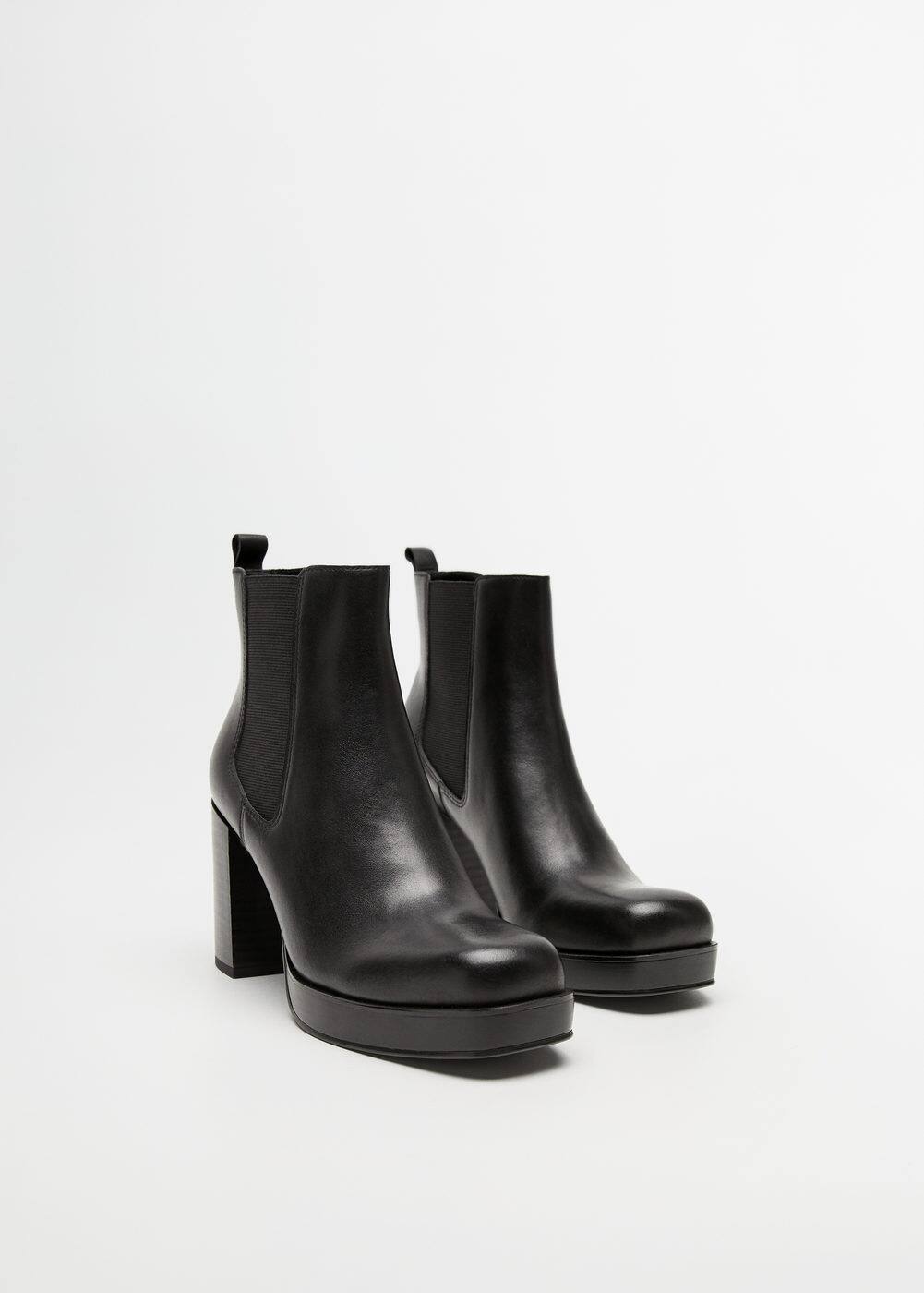 m-naomi:botin piel plataforma