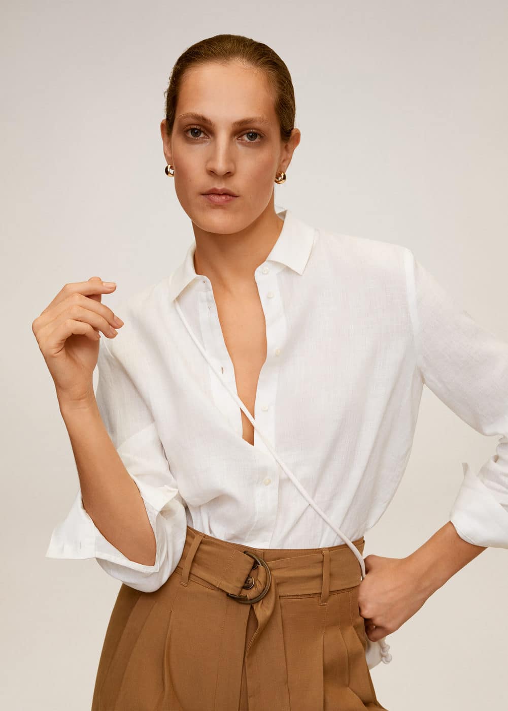 m-lino:camisa 100% lino
