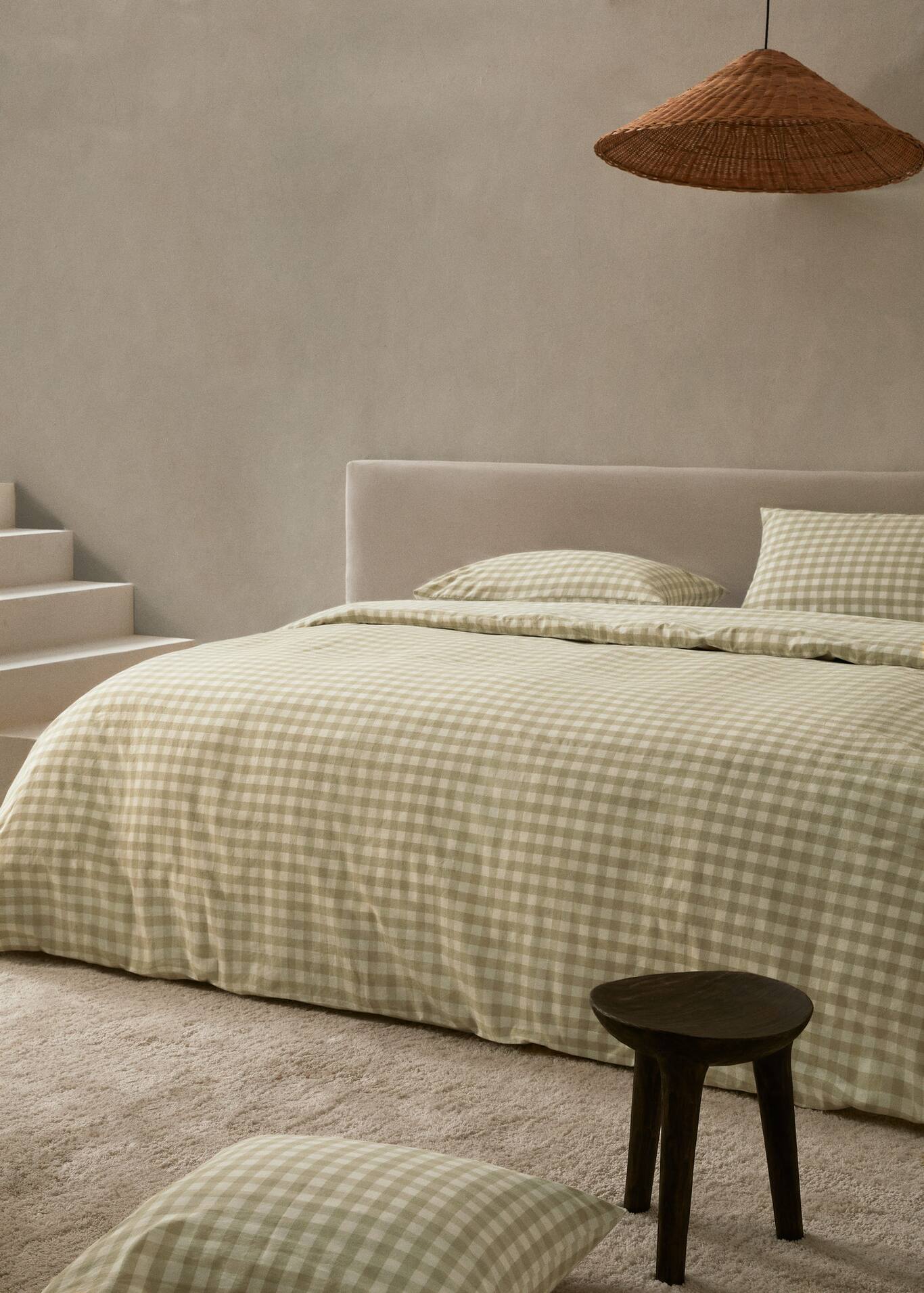 Check cotton duvet cover superking bed Home Mango Home Finland