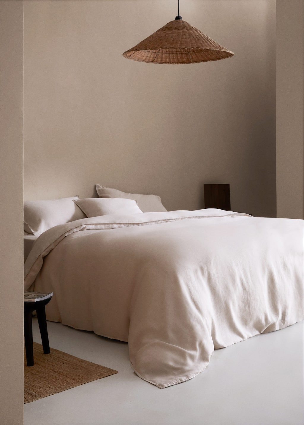 100% Linen Duvet Cover Single Bed Beige