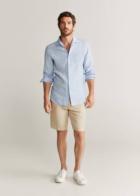 Linen Chino Bermuda Shorts Man Mango Man South Korea Linen Chino Bermuda Shorts Man Mango Man South Korea