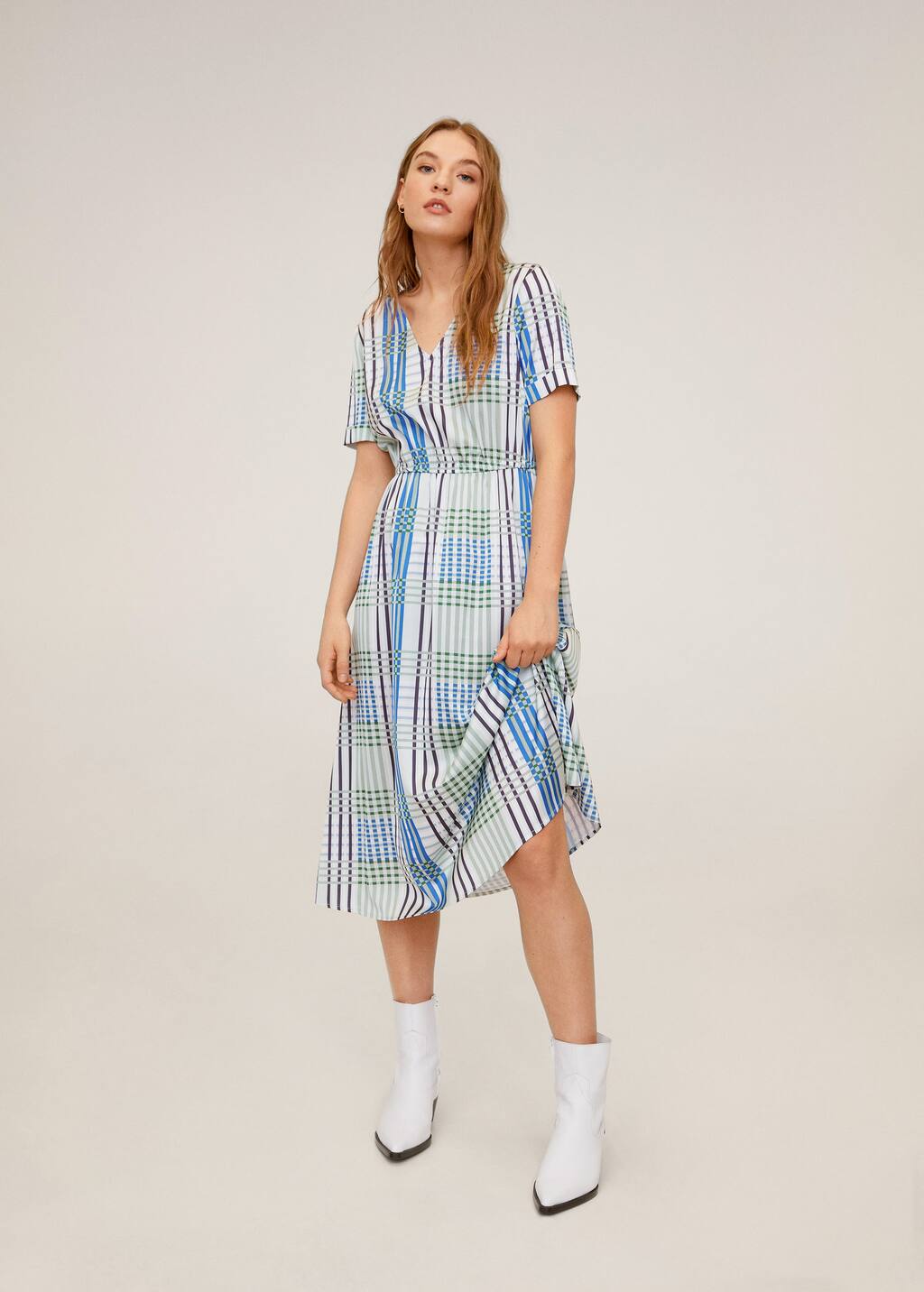 mango white midi dress