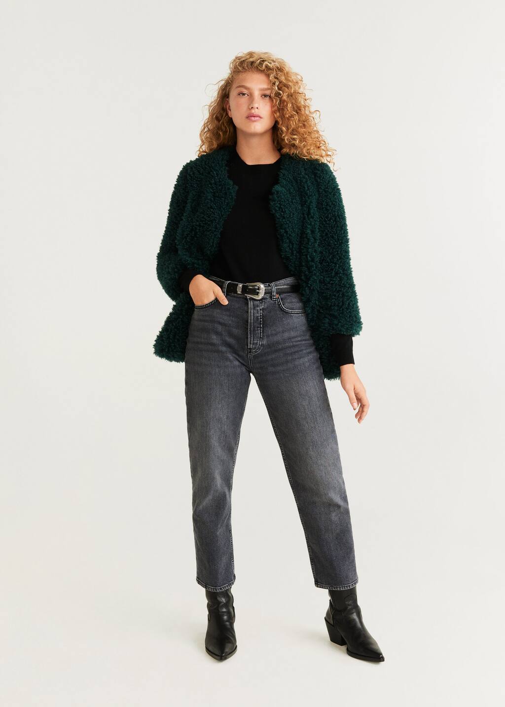 mango boucle coat