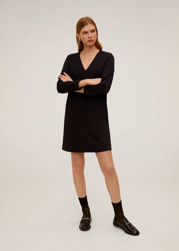 V-neckline dress