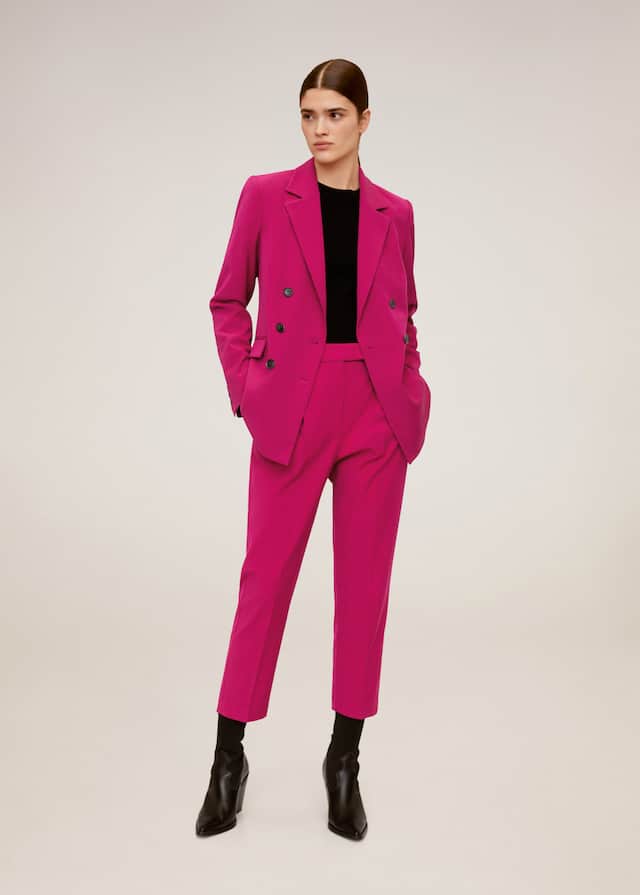 Pleated crop trousers