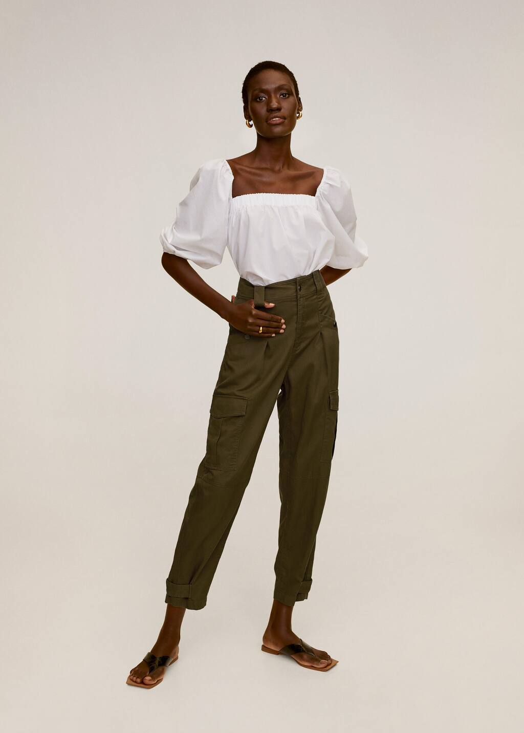 Pantalones cargo mujer mango Clearance