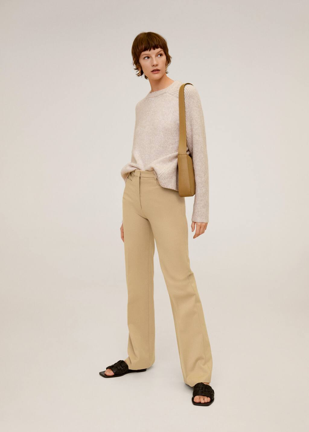 flared cotton trousers