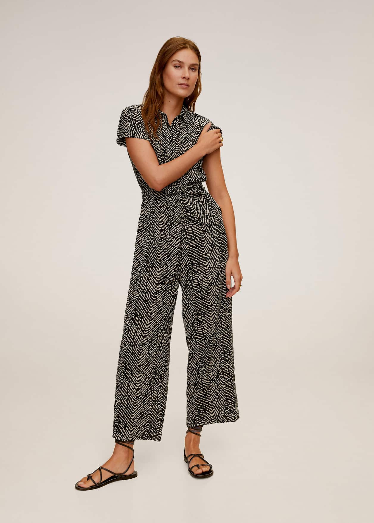 Bow detail jumpsuit, 39.99, Mango