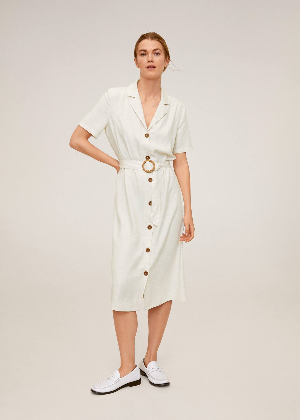 mango button dress