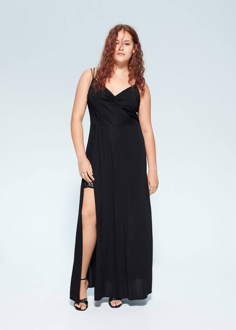 Платье с кружевными вставками - Общий план