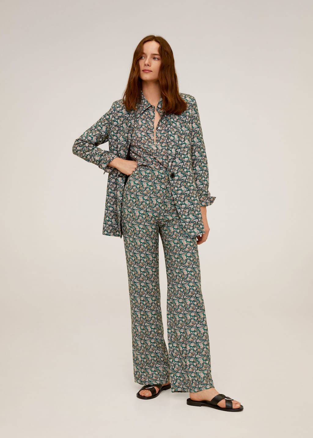 mango veste imprime bleu fonce mango veste imprime bleu fonce