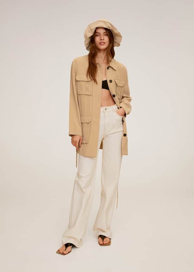 Pocket safari-style trench