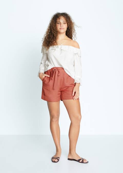 Льняные шорты - Общий план