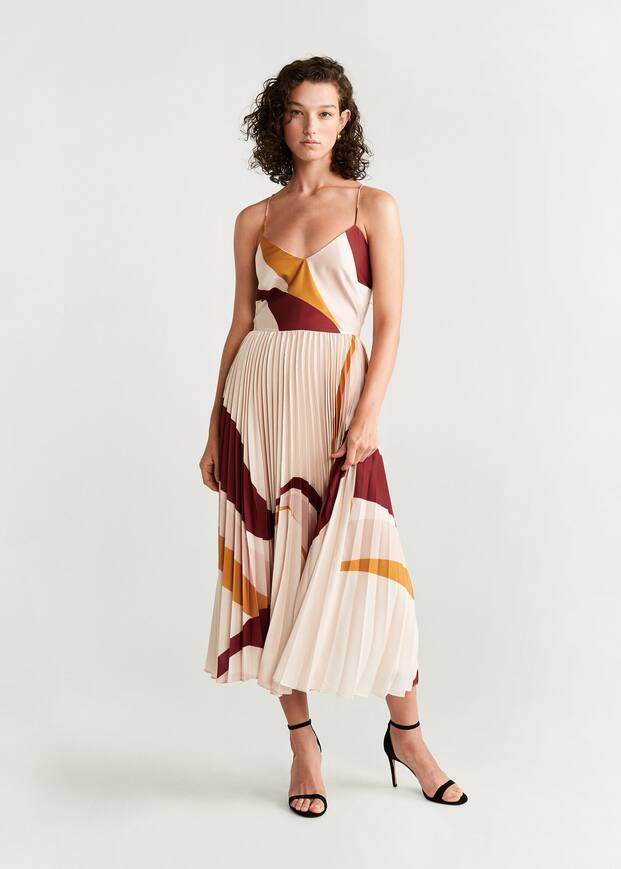 Robe midi plissée - Plan général