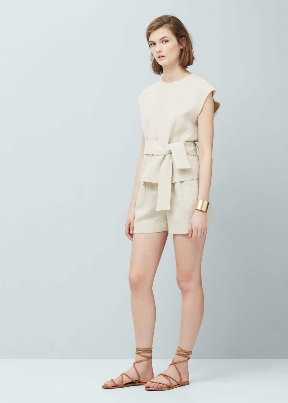 Top algodón lino | MANGO