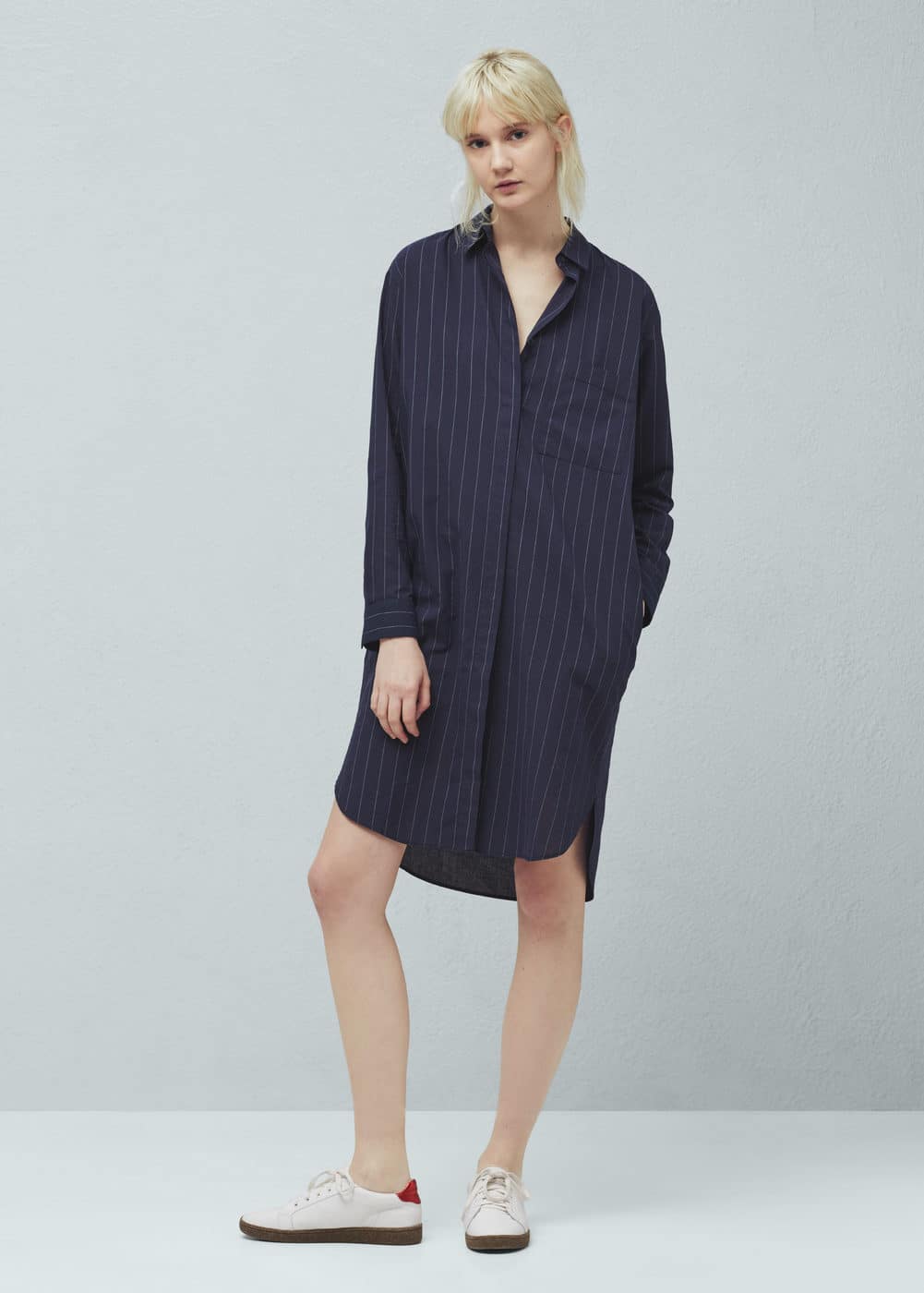 Striped cotton shirt | MANGO