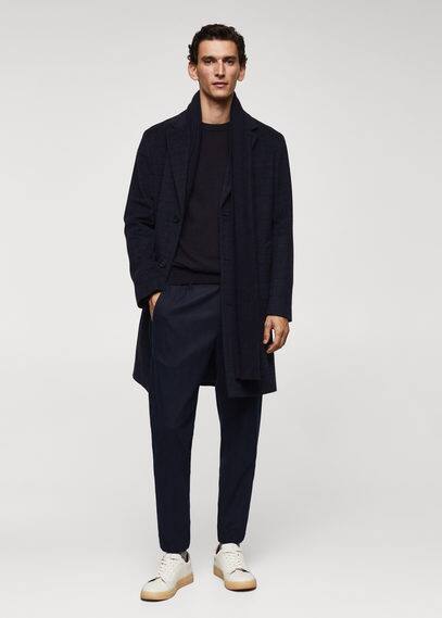 Mango Man Trousers Navy