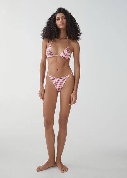 Shop Mango Printed Bikini Bottom Lilac