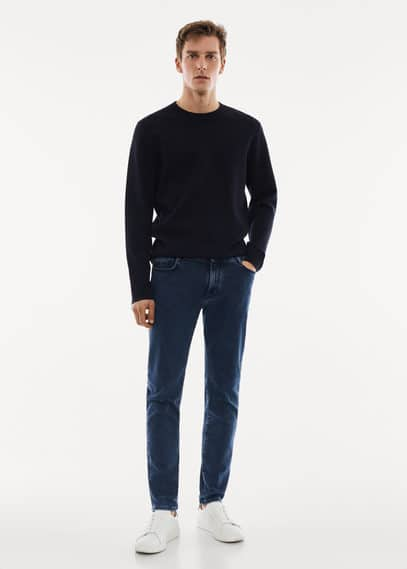 Mango Jeans In Deep Dark Blue