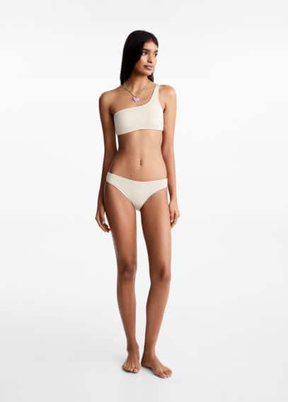 bikini texturé asymétrique