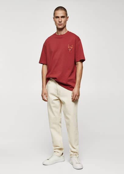 Mango T-shirt In Red