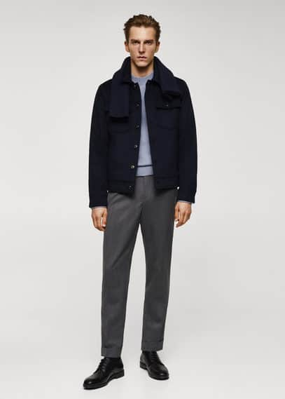 Mango Man Jacket Navy