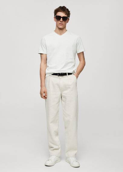 T-shirt basique coton col V