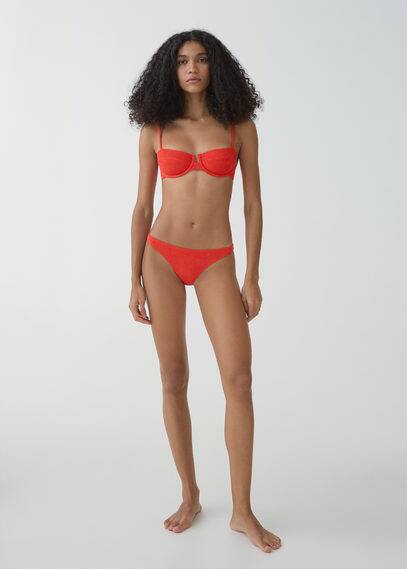 Culotte bikini classique texturée