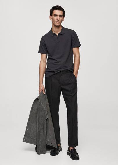 Polo slim-fit coton texturé