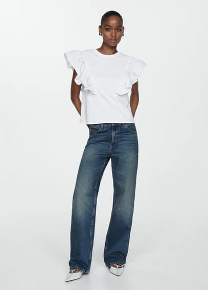 Mango T-shirt In Blanc