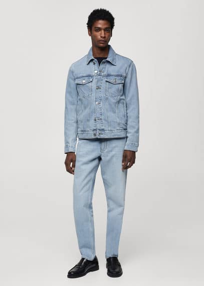 Shop Mango Straight Fit Bob Jeans Light Blue In Bleu Clair