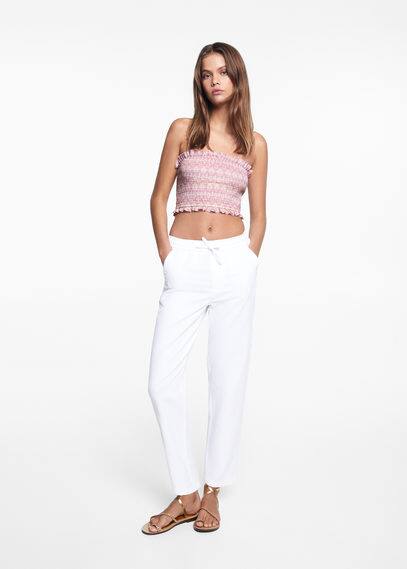 Top bandeau froncé