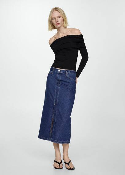 jupe midi en jean