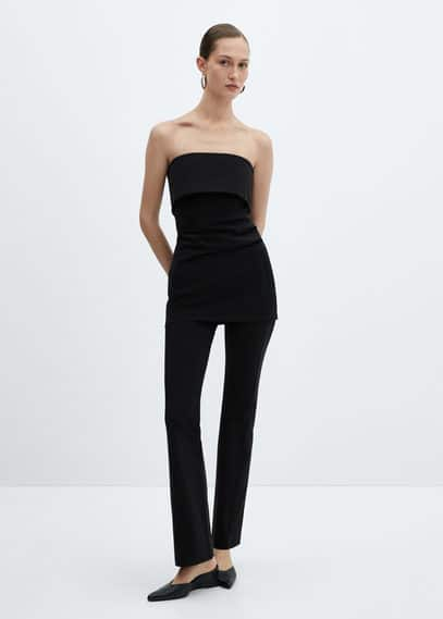 Pantalon droit taille haute