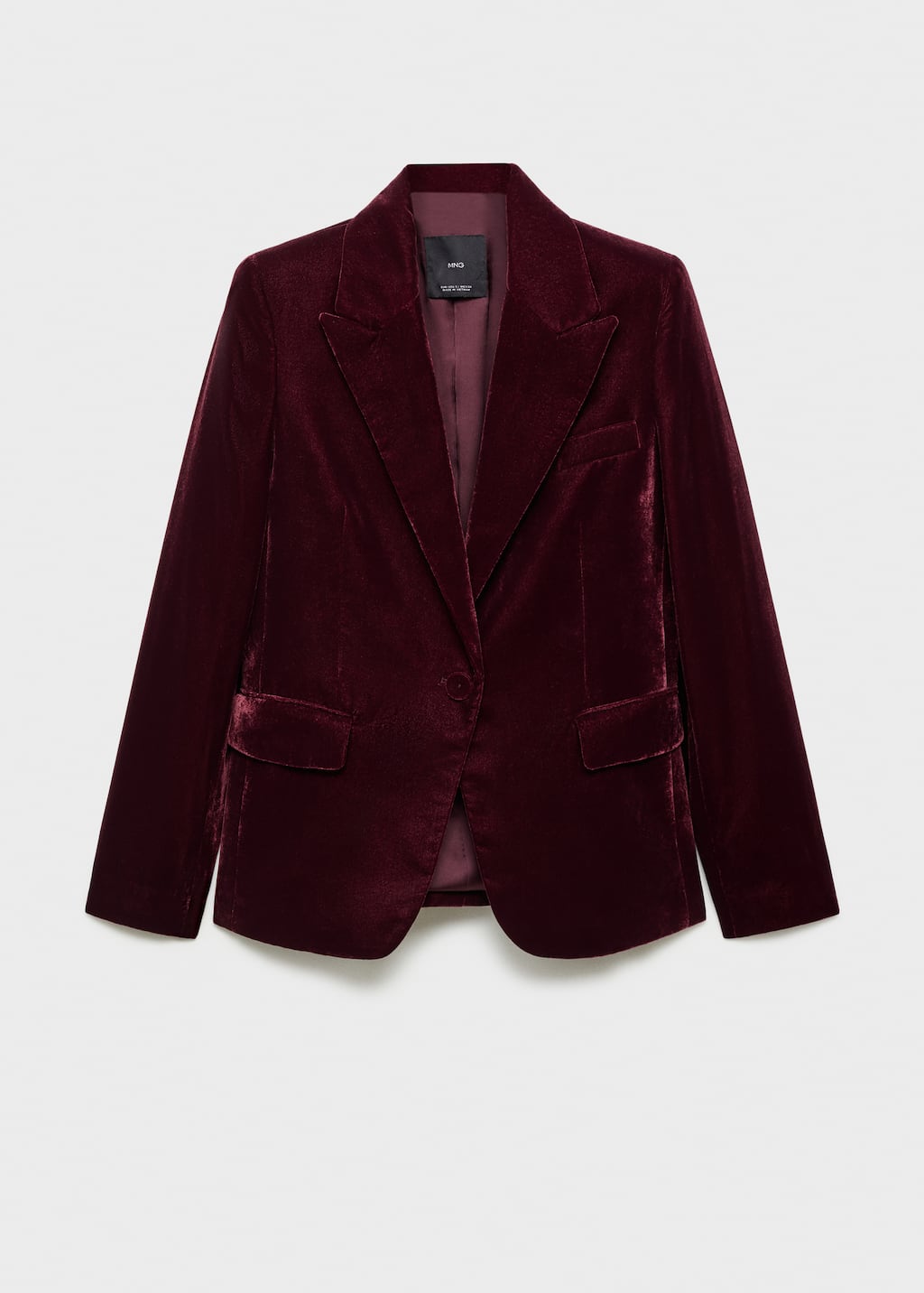 Structured velvet blazer