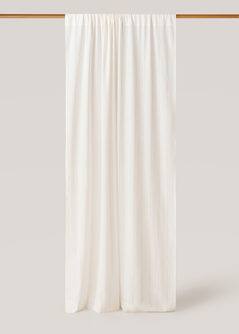 Striped cotton curtain